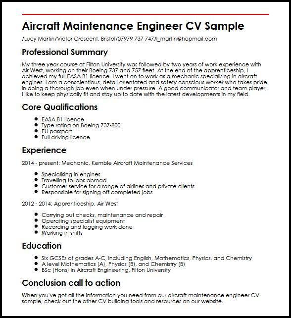 personal statement for mechanic cv
