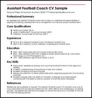 Assistant Football Coach CV Sample MyPerfectCV