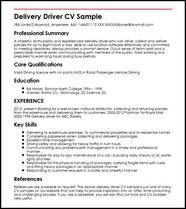 Delivery Driver Resume Sample