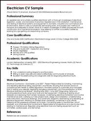 Electrician CV Sample MyperfectCV