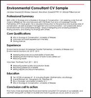 Environmental Consultant CV Sample MyPerfectCV