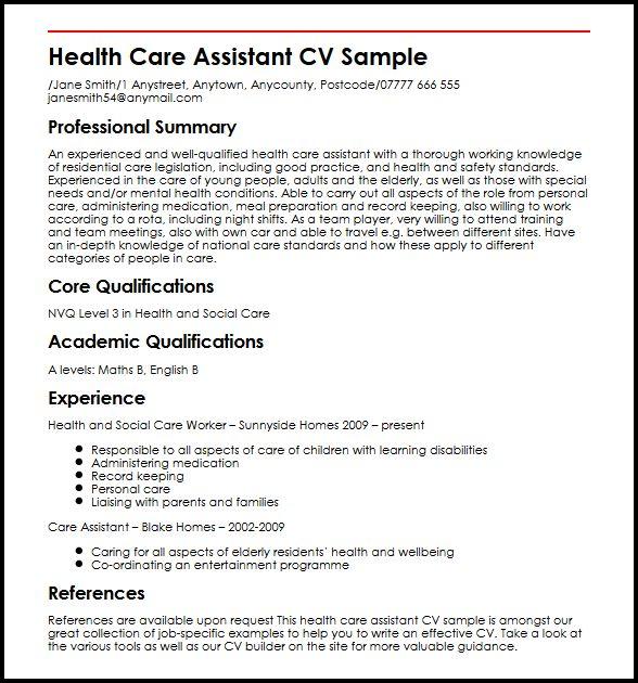healthcare personal statement examples uk