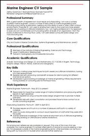 Marine Engineer CV Sample MyPerfectCV