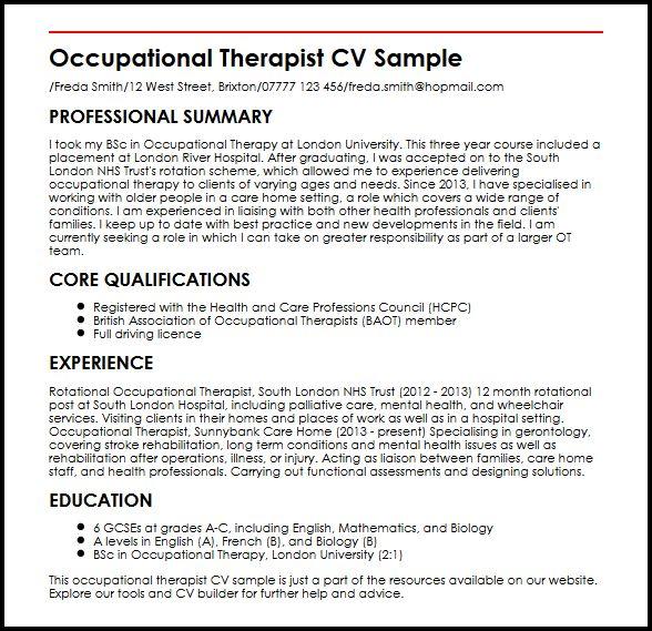 occupational therapy personal statement template
