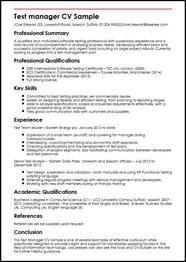 Test Manager CV Sample MyPerfectCV