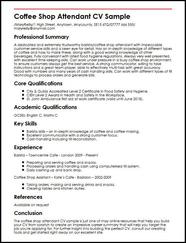 Coffee Shop Attendant CV Sample MyperfectCV