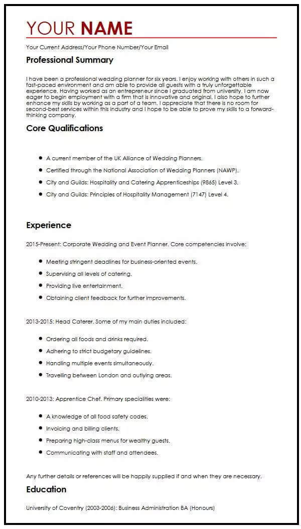 Creative Cv Sample Myperfectcv