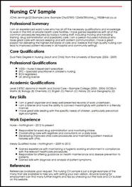 Cv Template Word Nurse Nursing CV Sample