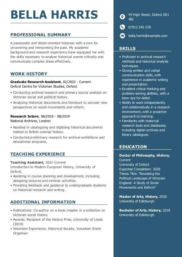 Oxford CV template guide with examples | myPerfectCV