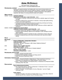 Academic Cv Vs Resume